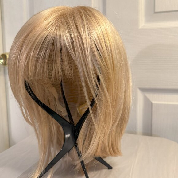 Womens Wig-Alva by Noriko Wigs Lace Front Synthetic-PEACH GOLD mid length Bob - Picture 2 of 7